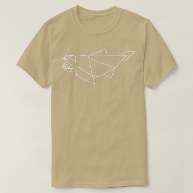 Camiseta Origami Dunkleosteus White (Diseño del anverso)