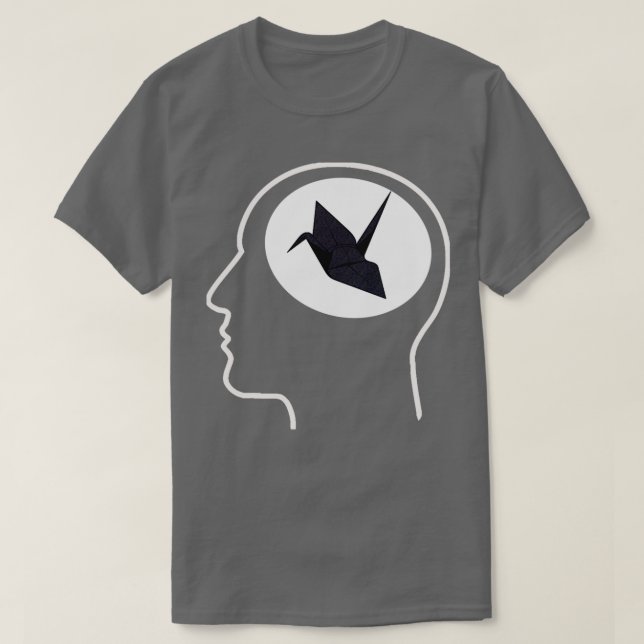 Camiseta Origami en la cabeza (Diseño del anverso)