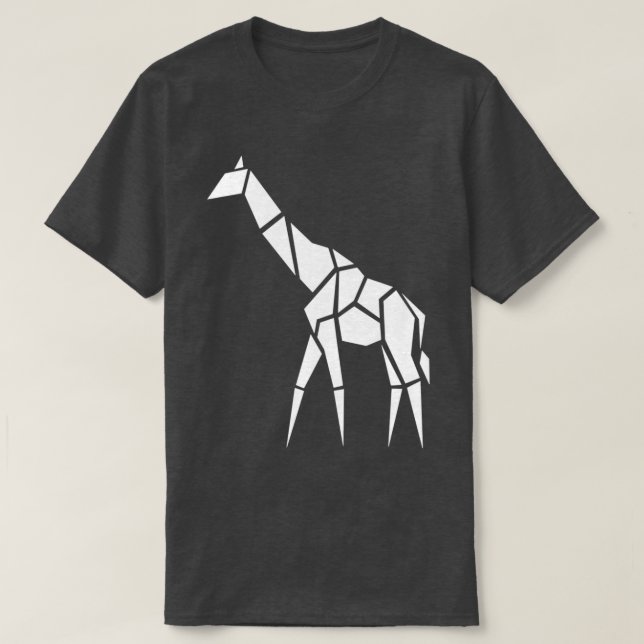 Camiseta Origami Giraffe Geométrica Giraffe (Diseño del anverso)