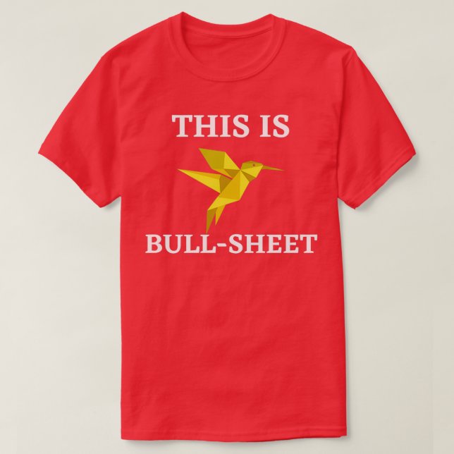 Camiseta Origami gracioso esto es BullSheet T (Diseño del anverso)
