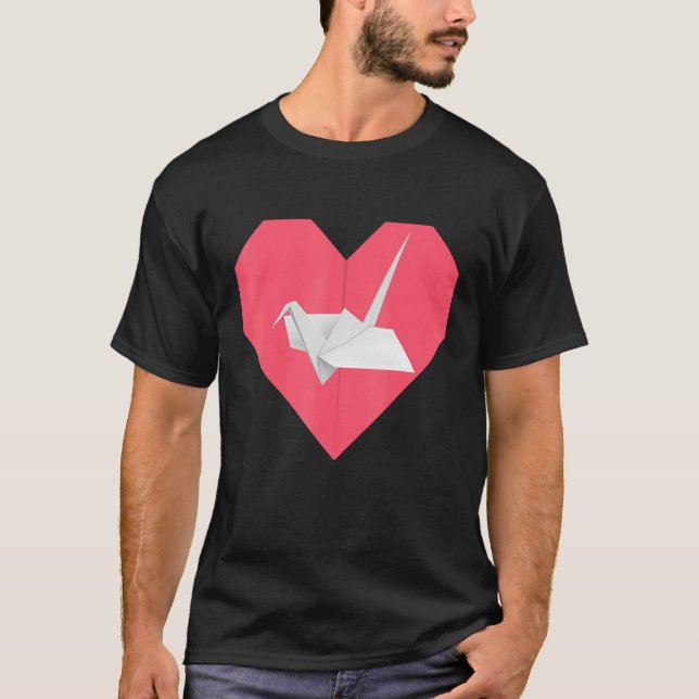 Camiseta Origami Heart Crane Origami (Anverso)