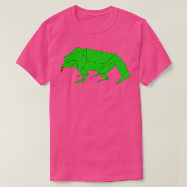 Camiseta Origami Iguana (Diseño del anverso)