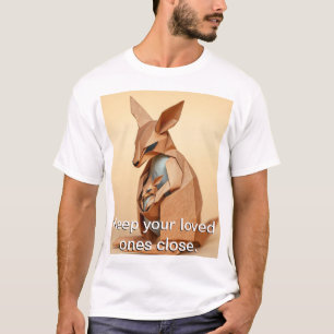 Camiseta Origami Kangaroo y su Joey