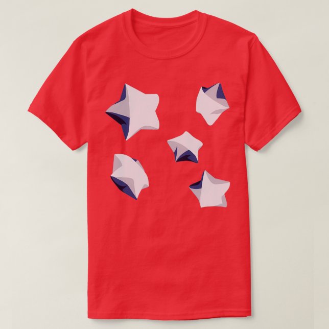 Camiseta Origami Lucky Puffy Stars (Diseño del anverso)