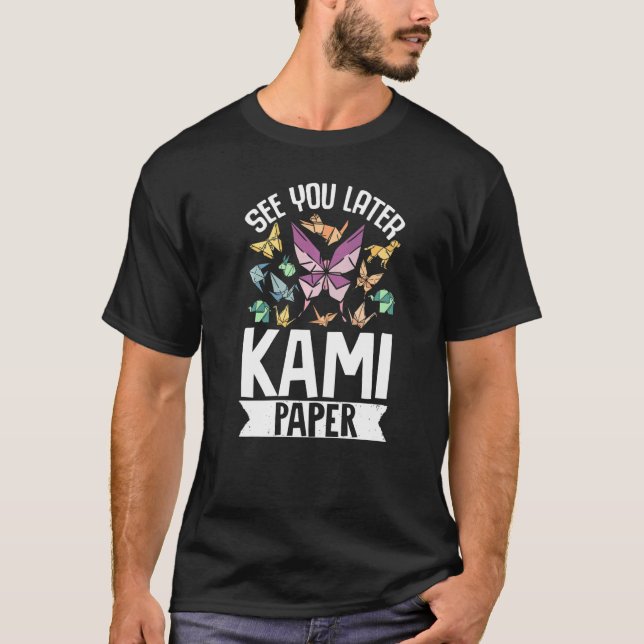 Camiseta Origami Master Paper plegable Crane Crane Crane Se (Anverso)