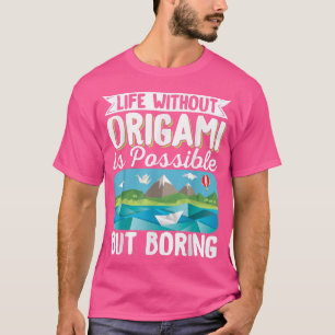 Camiseta Origami Master Paper plegable Crane Crane Life wit