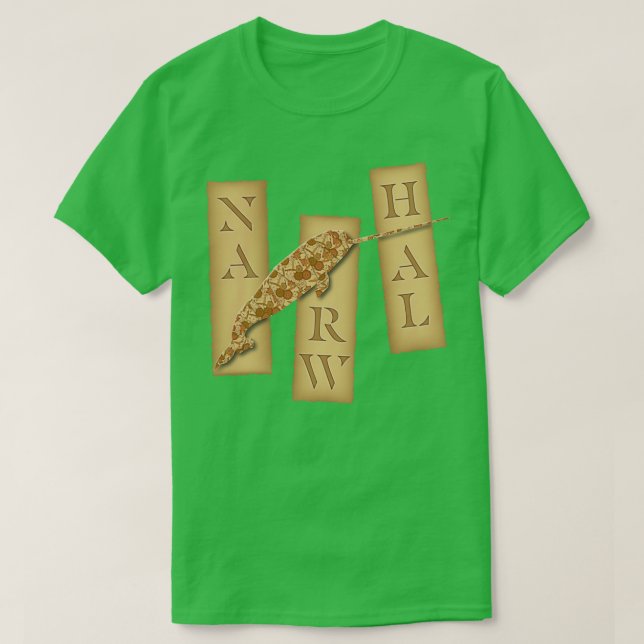 Camiseta Origami Narwhal (Diseño del anverso)