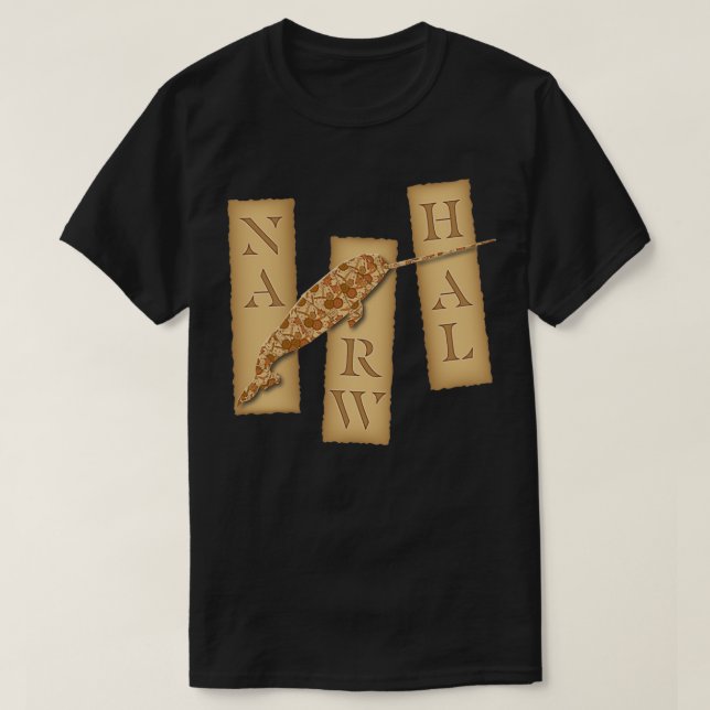 Camiseta Origami Narwhal 1 (Diseño del anverso)