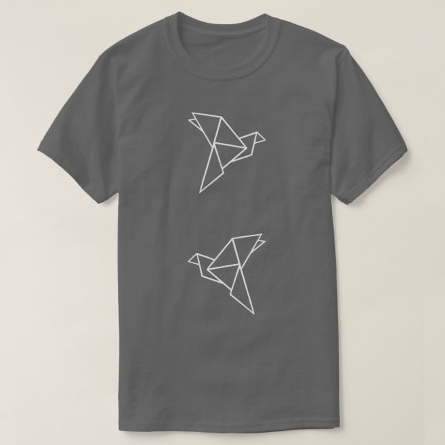 Camiseta origami negro (Diseño del anverso)
