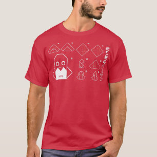 Camiseta Origami no pingüino