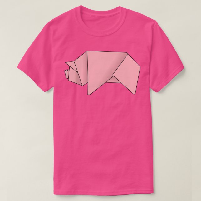 Camiseta Origami Piggy (Diseño del anverso)