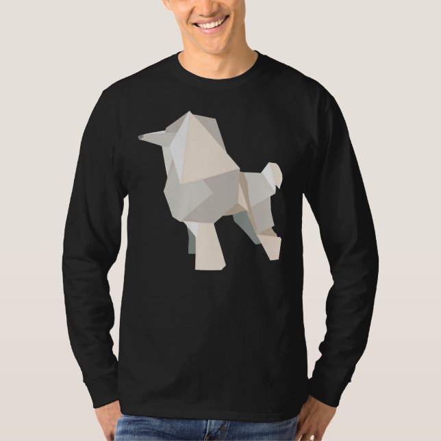 Camiseta Origami Poodle (Anverso)