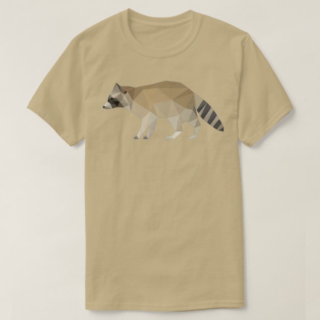 Camiseta Origami Raccoon (Diseño del anverso)