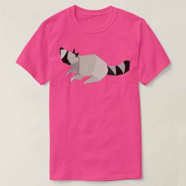 Camiseta Origami Raccoon 1 (Diseño del anverso)