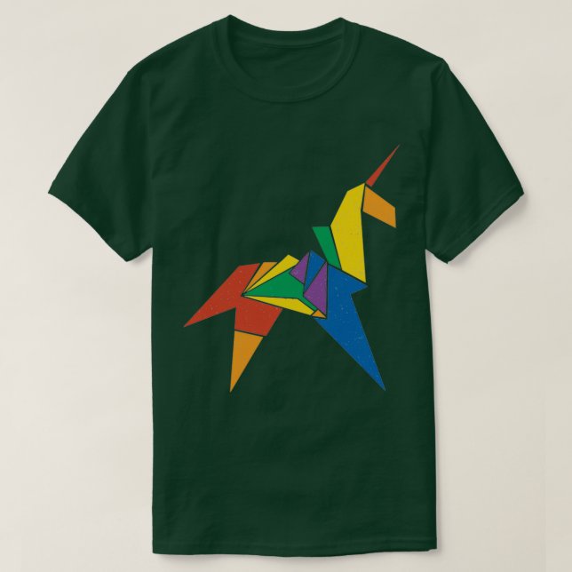 Camiseta Origami Unicorn Replicant LGBT (Diseño del anverso)