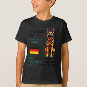 Camiseta Origen del Pastor Alemán Chistoso Amante del Pasto
