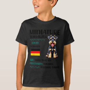 Camiseta Origen del Schnauzer Miniatura Divertido Amante de
