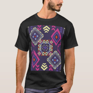 Camiseta Origen geométrico primitivo, étnico tribal.