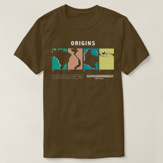 Camiseta Orígenes del café (Diseño del anverso)