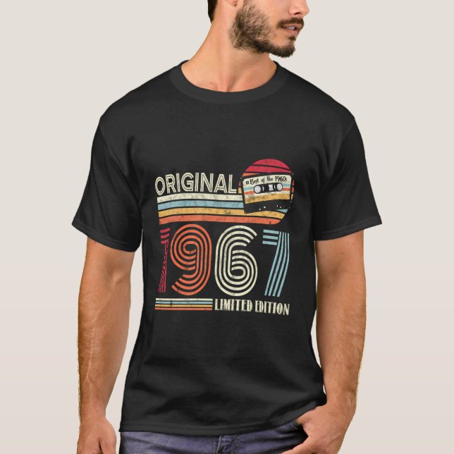 Camiseta Original 1967 Músicos de guitarra de cumpleaños Ca (Anverso)