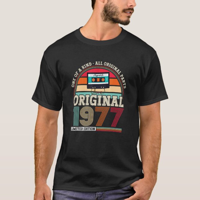 Camiseta Original 1977 45º Cumpleaños Para Hombres Y Mujere (Anverso)