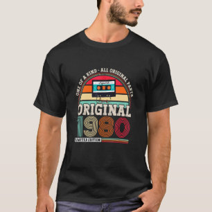 Camiseta Original 1980 42º Cumpleaños Para Hombres Y