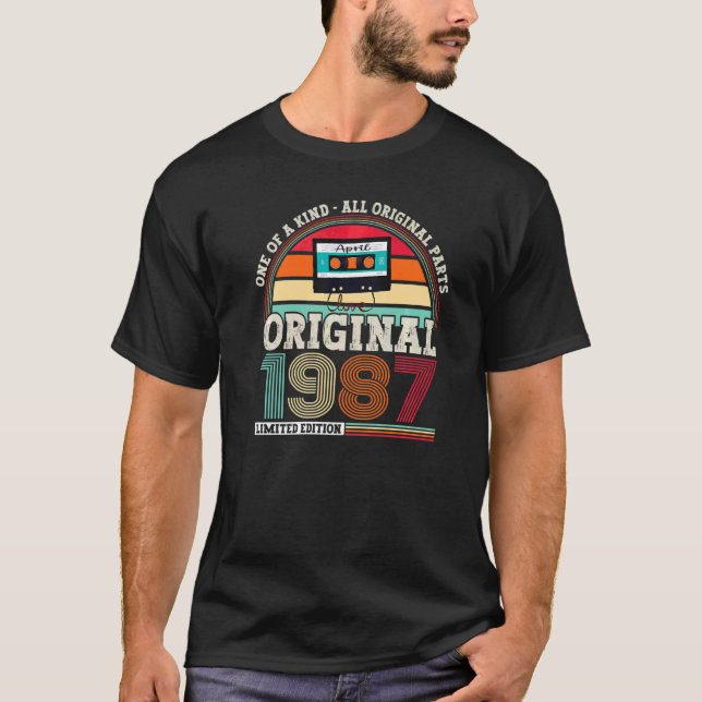 Camiseta Original 1987 35º Cumpleaños Para Hombres Y Mujere (Anverso)