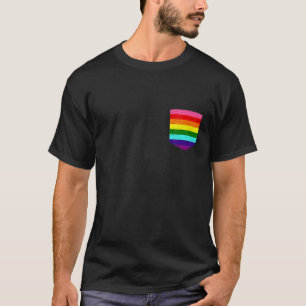 Camiseta Original 8 Stripe Gay Pride Bandera Pocket Tee