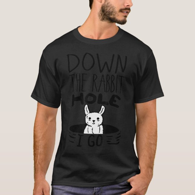Camiseta ORIGINAL Abajo El Agujero De Conejo Me Voy Gracios (Anverso)