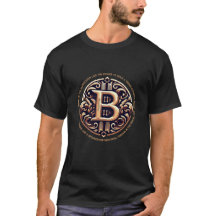 Original and elegant black cryptocurrency t-shirt.
