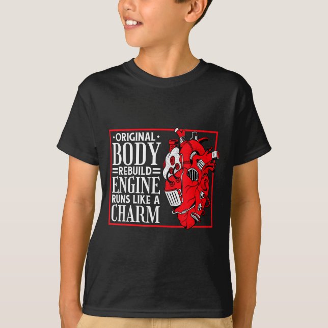 Camiseta Original Body Rebuild Engine, Open Heart Surgery A (Anverso)