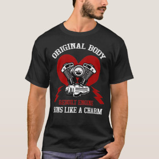 Camiseta Original Body Rebuilt Engine Runs Like a Charm - O