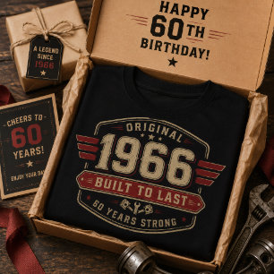 Camiseta Original de 1966 Construido para Durar Vintage 60 