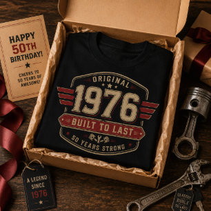Camiseta Original de 1976 Construido para Durar Vintage 50