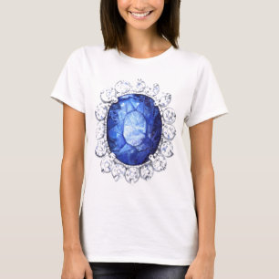 Camiseta original de la acuarela del zafiro real