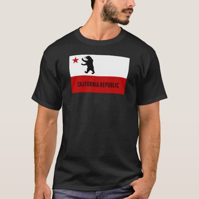 Camiseta original de la bandera del oso en Califor (Anverso)