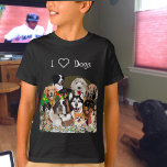 Camiseta Original Dogpile Cute Pets, Personalize Text<br><div class="desc">Group of happy,  smiling dogs with customized text,   For dog enthusiasts,  dog clubs,  trainers,  dog walkers.  Use your own dog photo or use our artwork. Have fun!  Make it how you like it!</div>
