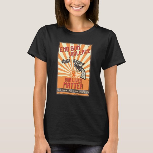 Camiseta Original End Gun Violence Vintage (Anverso)