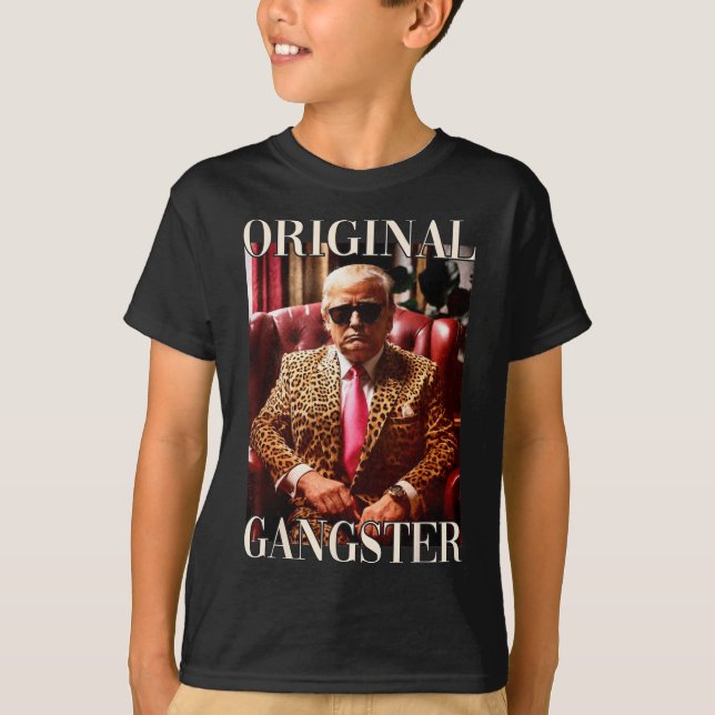 Camiseta Original Gangster Shirt Funny Maga Donald Trump 20 (Anverso)