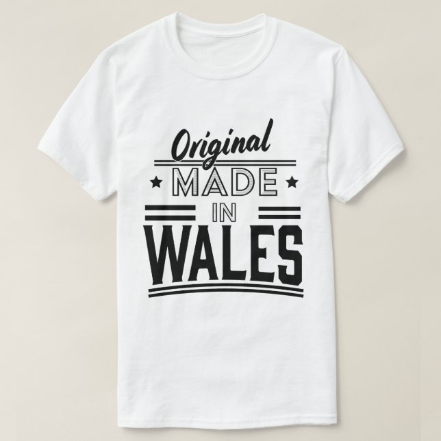 Camiseta Original hecho en Gales (Diseño del anverso)