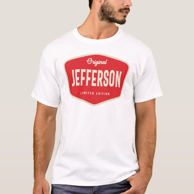 Camiseta Original Jefferson Funny Name Jefferson (Anverso)