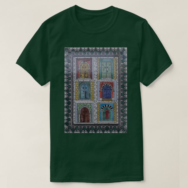 Camiseta Original mosaico tradicional del Mediterráneo Viaj (Diseño del anverso)