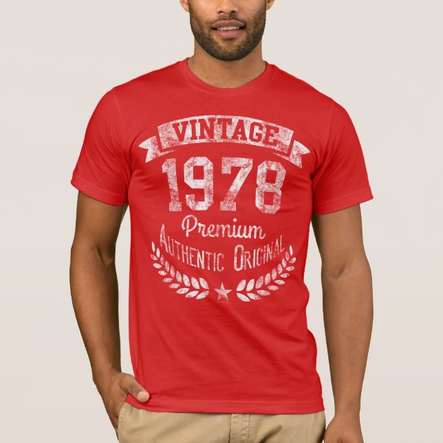 Camiseta Original superior del 40.o cumpleaños retro del (Anverso)