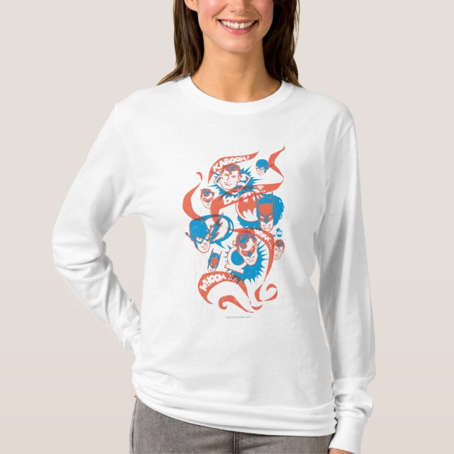 Camiseta Originales de DC - Explosión de logotipos (Anverso)