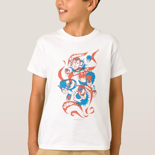 Camiseta Originales de DC - Explosión de logotipos (Anverso)