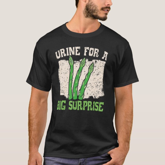 Camiseta Orina Para Una Gran Sorpresa De Espárragos Vegetal (Anverso)