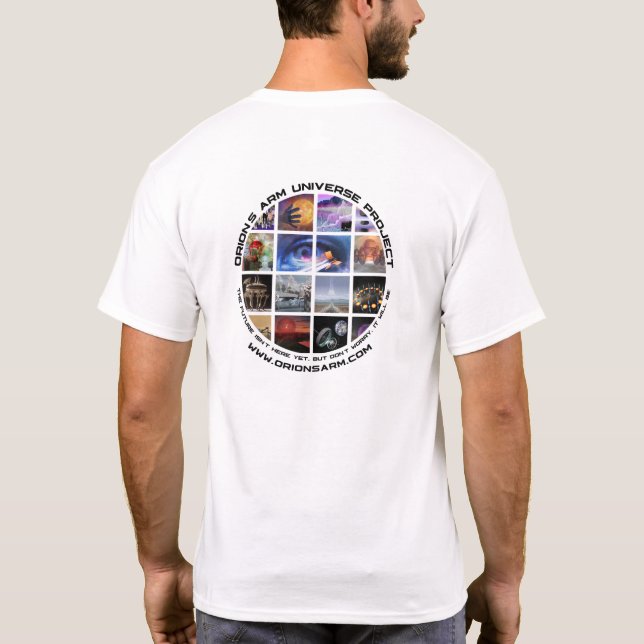 Camiseta Orion's Arm White 2-sided Round Logo T-shirt (Reverso)