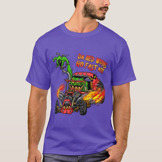 Camiseta Orks DA RED WUNZ GO FASTA (Anverso)
