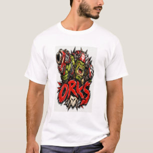 Camiseta Orks Guerrero Verde – Jefe de Guerra Brutal Gaming