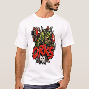 Camiseta Orks Guerrero Verde – Jefe de Guerra Brutal Pegati